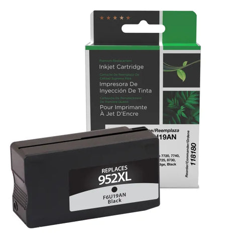 Clover Technologies Group, LLC Remanufactured High Yield Black Ink Cartridge for HP F6U19AN (HP 952XL)
