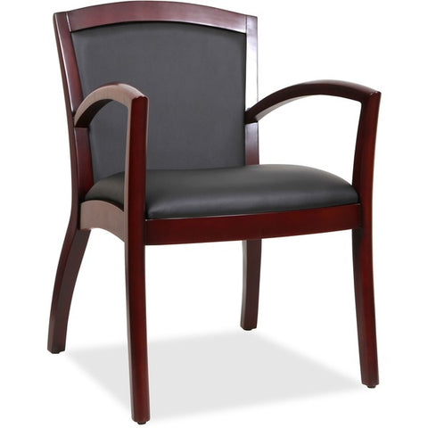 Lorell Arched Arms Wood Guest Chair
