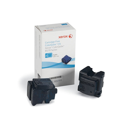 Xerox<sup>&reg;</sup> Cyan Solid Ink (2 Sticks/Box) (Total Box Yield 4400)