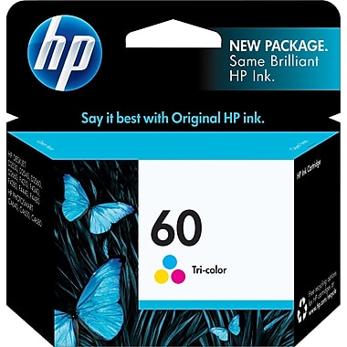 HP 60 (CC643WN) Tri-Color Original Ink Cartridge (165 Yield)