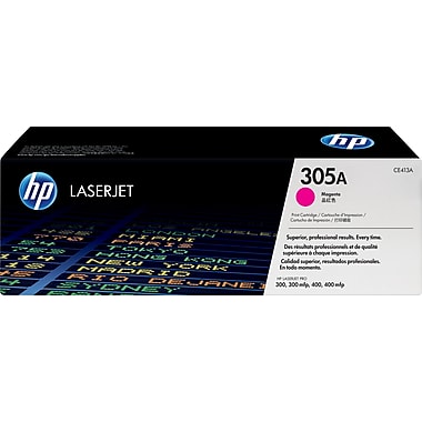 HP 305A (CE413A) Color LaserJet Pro 300 MFP M375nw Pro 400 M451 Pro 400 MFP M475 Magenta Original LaserJet Toner Cartridge (2600 Yield)