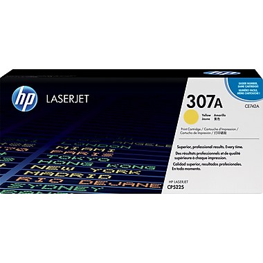 HP 307A (CE742A) Color LaserJet CP5225 Yellow Original LaserJet Toner Cartridge (7300 Yield)