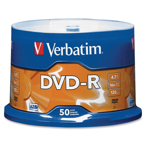 Verbatim America, LLC DVD-R (4.7 GB) (16x) Branded (Pk=50/Spindle)