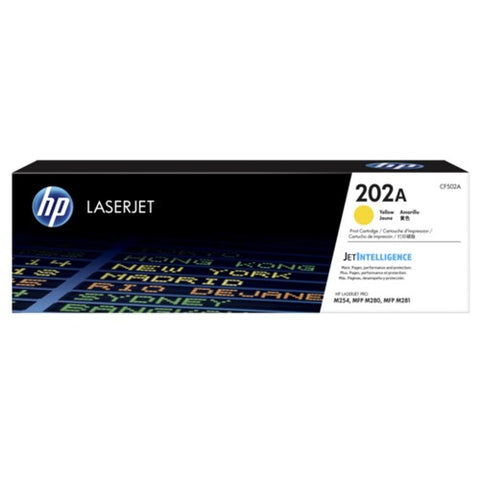 HP HP 202A (CF502A) Yellow Original LaserJet Toner Cartridge (1300 Yield)